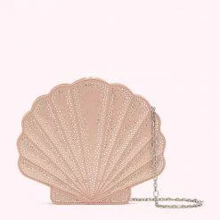 Lulu Guinness POWDER SATIN SHELL CLUTCH WITH SWAROVSKI® CRYSTALS
