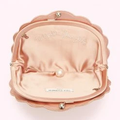 Lulu Guinness POWDER SATIN SHELL CLUTCH WITH SWAROVSKI® CRYSTALS