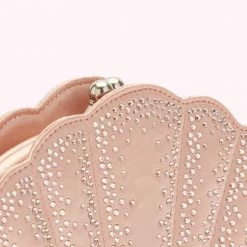 Lulu Guinness POWDER SATIN SHELL CLUTCH WITH SWAROVSKI® CRYSTALS