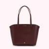 Lulu Guinness ROSEWOOD LEATHER SMALL IVY TOTE BAG