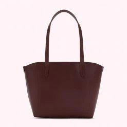 Lulu Guinness ROSEWOOD LEATHER SMALL IVY TOTE BAG