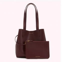 Lulu Guinness ROSEWOOD LEATHER SMALL IVY TOTE BAG