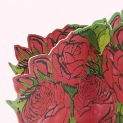 Lulu Guinness LULU RED AND PINK ROSES CUT OUT PAPER VASE Annabel Pearl X Lulu Guinness