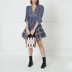 Lulu Guinness BLOSSOM BACKGAMMON BIBI TOTE BAGS