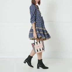 Lulu Guinness BLOSSOM BACKGAMMON BIBI TOTE BAGS