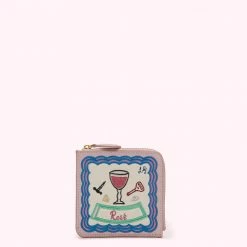 Lulu Guinness Pink, Forever BLOSSOM ROSÉ COIN PURSE