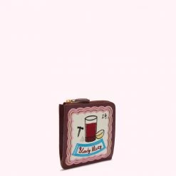 Lulu Guinness ROSEWOOD BLOODY MARY COIN PURSE