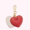 Lulu Guinness Statement Red LULU RED STUDDED HEART KEYRING