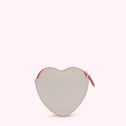 Lulu Guinness LULU RED STUDDED HEART COIN PURSE Statement Red