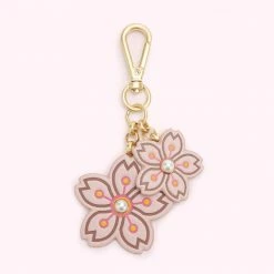 Lulu Guinness Pink, Forever CHERRY BLOSSOM KEYRING