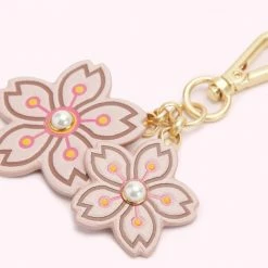 Lulu Guinness Pink, Forever CHERRY BLOSSOM KEYRING