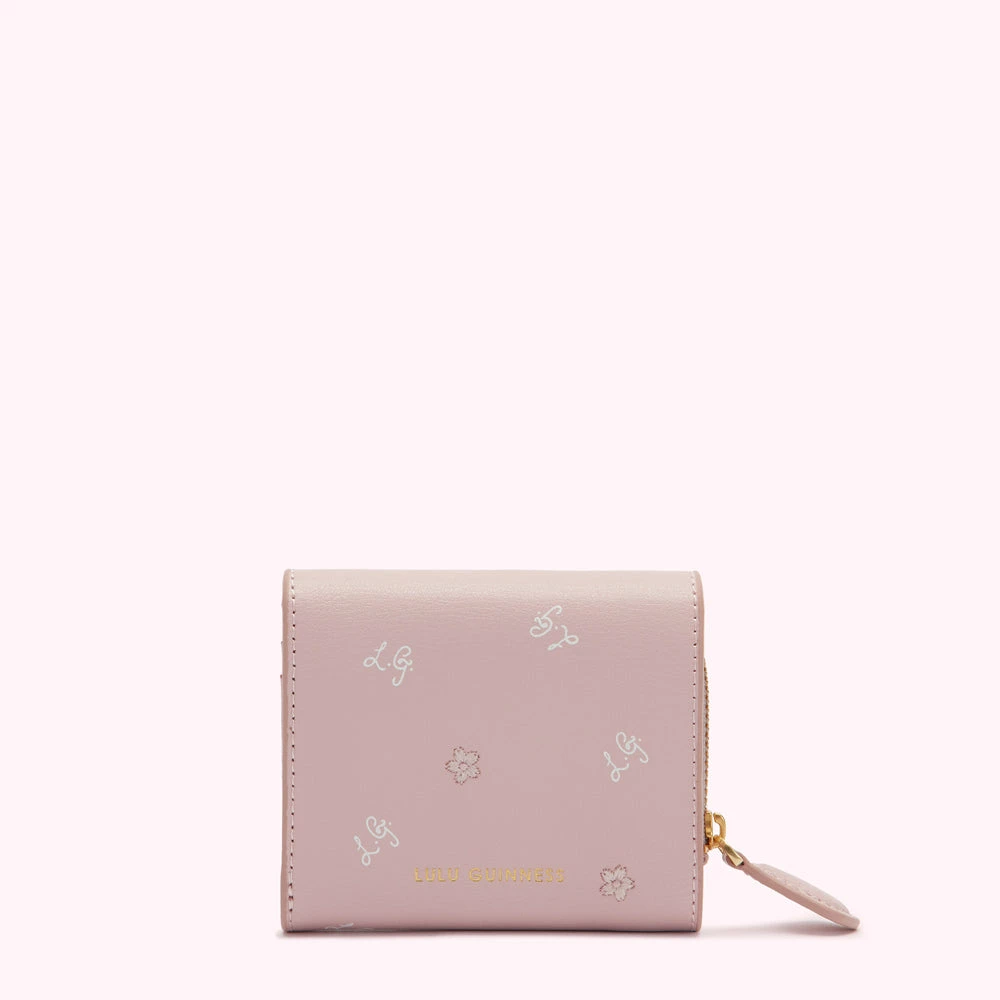 Lulu Guinness Pink, Forever CHERRY BLOSSOM LEATHER JODIE WALLET 4 Lulu Guinness Pink, Forever CHERRY BLOSSOM LEATHER JODIE WALLET