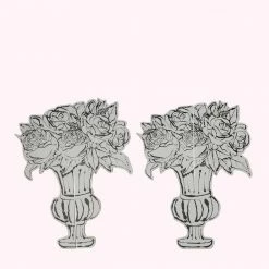 Lulu Guinness BLACK AND WHITE CUT OUT PAPER VASE Annabel Pearl X Lulu Guinness