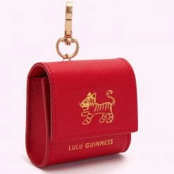 Lulu Guinness LULU RED LUNAR NEW YEAR TIGER BONNEY KEYRING POUCH Statement Red 8 Lulu Guinness LULU RED LUNAR NEW YEAR TIGER BONNEY KEYRING POUCH Statement Red