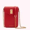 Lulu Guinness LULU RED LEATHER RITA CROSSBODY MINI BAG