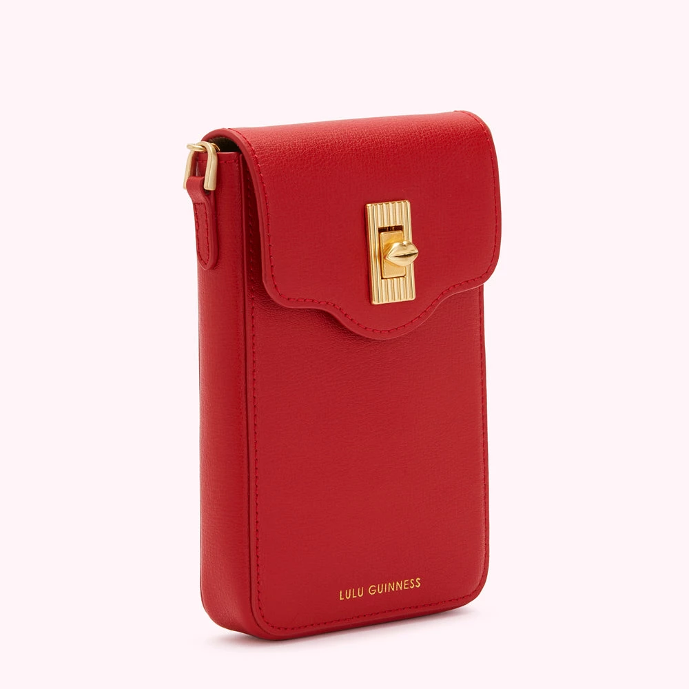 Lulu Guinness LULU RED LEATHER RITA CROSSBODY MINI BAG 5 Lulu Guinness LULU RED LEATHER RITA CROSSBODY MINI BAG