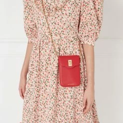 Lulu Guinness LULU RED LEATHER RITA CROSSBODY MINI BAG 14 Lulu Guinness LULU RED LEATHER RITA CROSSBODY MINI BAG