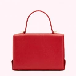 Lulu Guinness LULU RED MEDIUM LIP TURNLOCK QUEENIE HANDBAG