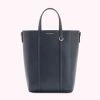 Lulu Guinness NAVY LEATHER I LOVE LULU GARBO TOTE BAG