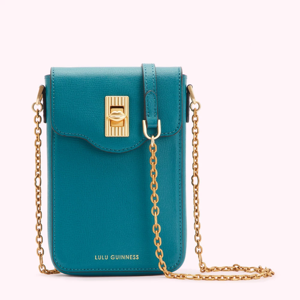 Lulu Guinness EMERALD LEATHER RITA CROSSBODY MINI BAG 3 Lulu Guinness EMERALD LEATHER RITA CROSSBODY MINI BAG