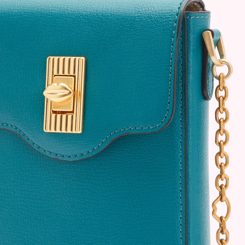 Lulu Guinness EMERALD LEATHER RITA CROSSBODY MINI BAG 5 Lulu Guinness EMERALD LEATHER RITA CROSSBODY MINI BAG