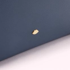 Lulu Guinness NAVY LEATHER LARGE IVY TOTE BAG