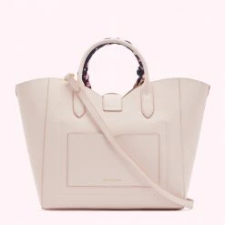 Lulu Guinness BLUSH LIP TURNLOCK SCARF LUELLA TOTE BAG