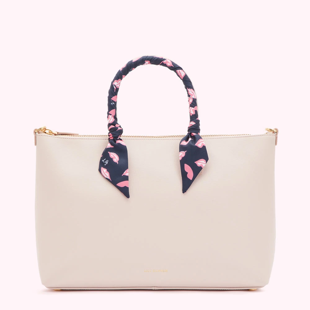 Lulu Guinness BAGS BLUSH LEATHER SCARF FRANCES TOTE BAG 3 Lulu Guinness BAGS BLUSH LEATHER SCARF FRANCES TOTE BAG