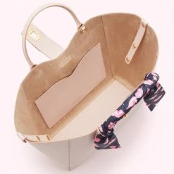 Lulu Guinness BLUSH LIP TURNLOCK SCARF LUELLA TOTE BAG