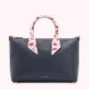 Lulu Guinness BAGS NAVY LEATHER SCARF FRANCES TOTE BAG 2 Lulu Guinness BAGS NAVY LEATHER SCARF FRANCES TOTE BAG