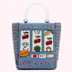 Lulu Guinness DENIM JACKPOT BIBI TOTE