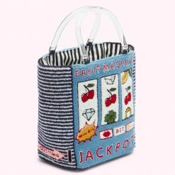 Lulu Guinness DENIM JACKPOT BIBI TOTE