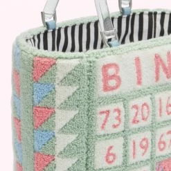 Lulu Guinness PISTACHIO BINGO BIBI TOTE BAGS