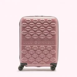 Lulu Guinness Pink, Forever ANTIQUE ROSE LULU LIPS CABIN SPINNER CASE