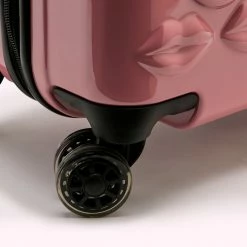 Lulu Guinness Pink, Forever ANTIQUE ROSE LULU LIPS CABIN SPINNER CASE