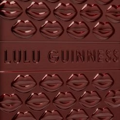 Lulu Guinness Statement Red ROSEWOOD LULU LIPS CABIN SPINNER CASE