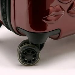 Lulu Guinness Statement Red ROSEWOOD LULU LIPS CABIN SPINNER CASE