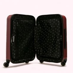 Lulu Guinness Statement Red ROSEWOOD LULU LIPS CABIN SPINNER CASE