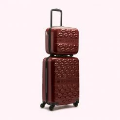 Lulu Guinness Statement Red ROSEWOOD LULU LIPS CABIN SPINNER CASE