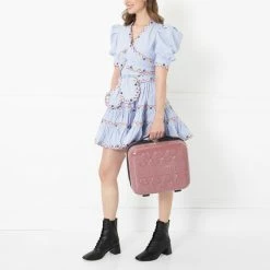 Lulu Guinness Pink, Forever ANTIQUE ROSE LULU LIPS VANITY CASE