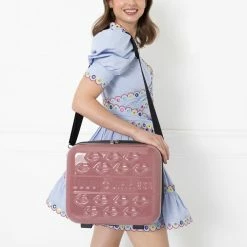 Lulu Guinness Pink, Forever ANTIQUE ROSE LULU LIPS VANITY CASE