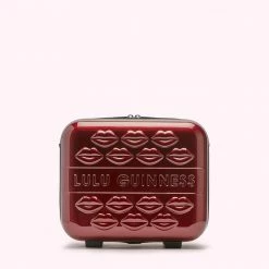 Lulu Guinness ROSEWOOD LULU LIPS VANITY CASE