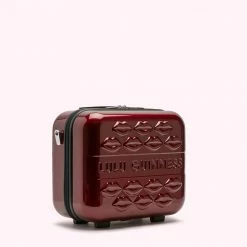 Lulu Guinness ROSEWOOD LULU LIPS VANITY CASE