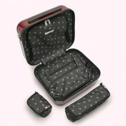 Lulu Guinness ROSEWOOD LULU LIPS VANITY CASE