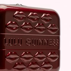 Lulu Guinness ROSEWOOD LULU LIPS VANITY CASE