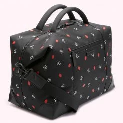 Lulu Guinness Timeless Black BLACK LG LOGO AND LIPS PRINT FENELLA