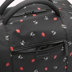 Lulu Guinness Timeless Black BLACK LG LOGO AND LIPS PRINT FENELLA