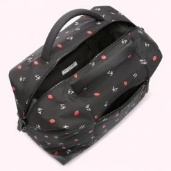 Lulu Guinness Timeless Black BLACK LG LOGO AND LIPS PRINT FENELLA
