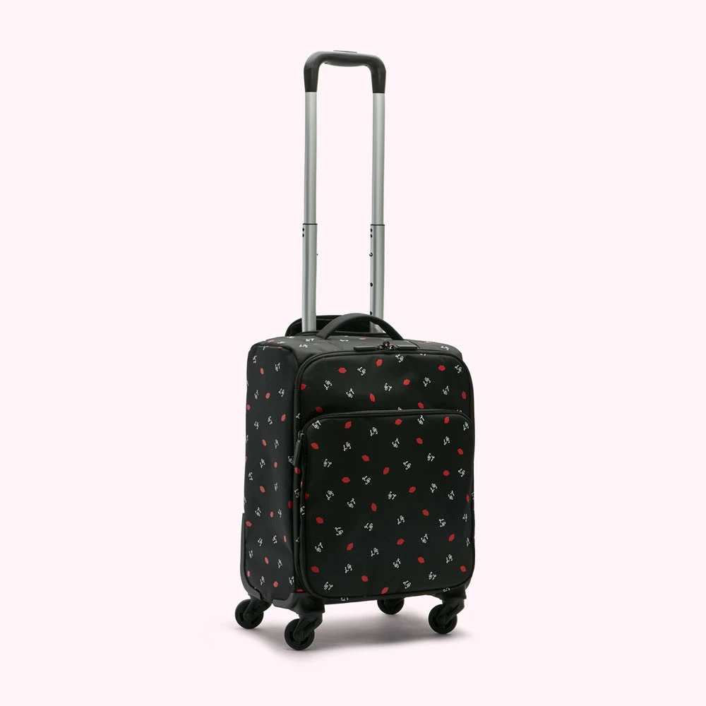 Lulu Guinness Timeless Black BLACK LG LOGO AND LIPS PRINT FELICITY 5 Lulu Guinness Timeless Black BLACK LG LOGO AND LIPS PRINT FELICITY