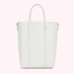 Lulu Guinness OYSTER LEATHER I LOVE LULU GARBO TOTE BAG
